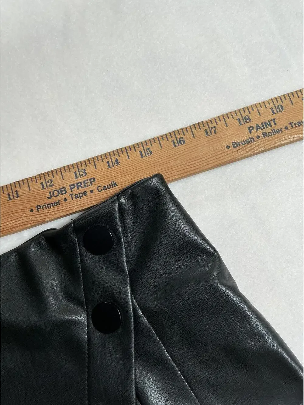 Love Tree Black Faux Leather Wrap Skort Shorts Size L - Picture 6 of 6